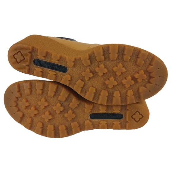 Timberland 8 Tan Brown Red Yellow Wedge Booties Ankle Boots Womens Laces Leather - Picture 15 of 16